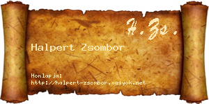 Halpert Zsombor névjegykártya